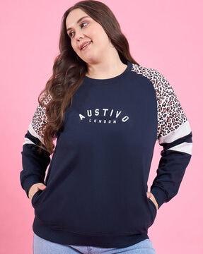 women graphic print regular fit sweatshirt