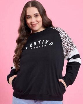 women graphic print regular fit sweatshirt