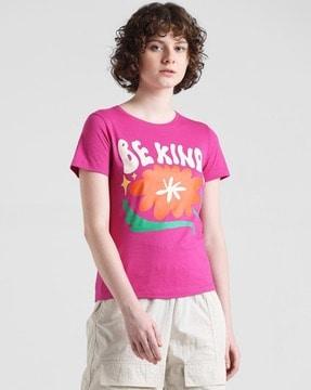 women graphic print regular fit t-shirt