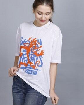 women graphic print regular fit t-shirt