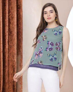 women graphic print regular fit top