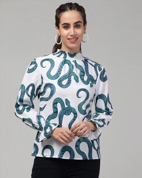 women graphic print regular fit top