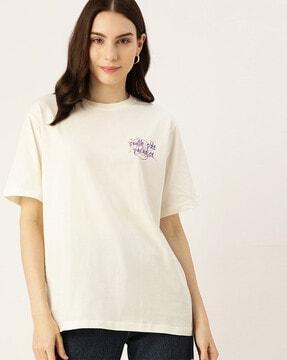 women graphic print round-neck t-shirt