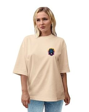 women graphic print round-neck t-shirt