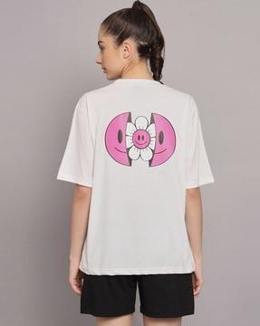 women graphic print round-neck t-shirt