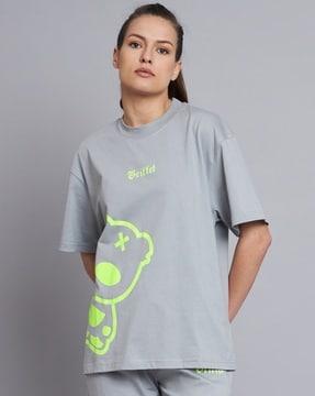 women graphic print round-neck t-shirt