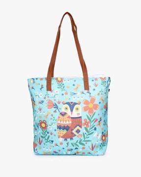 women graphic print tote bag