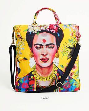 women graphic print tote handbag
