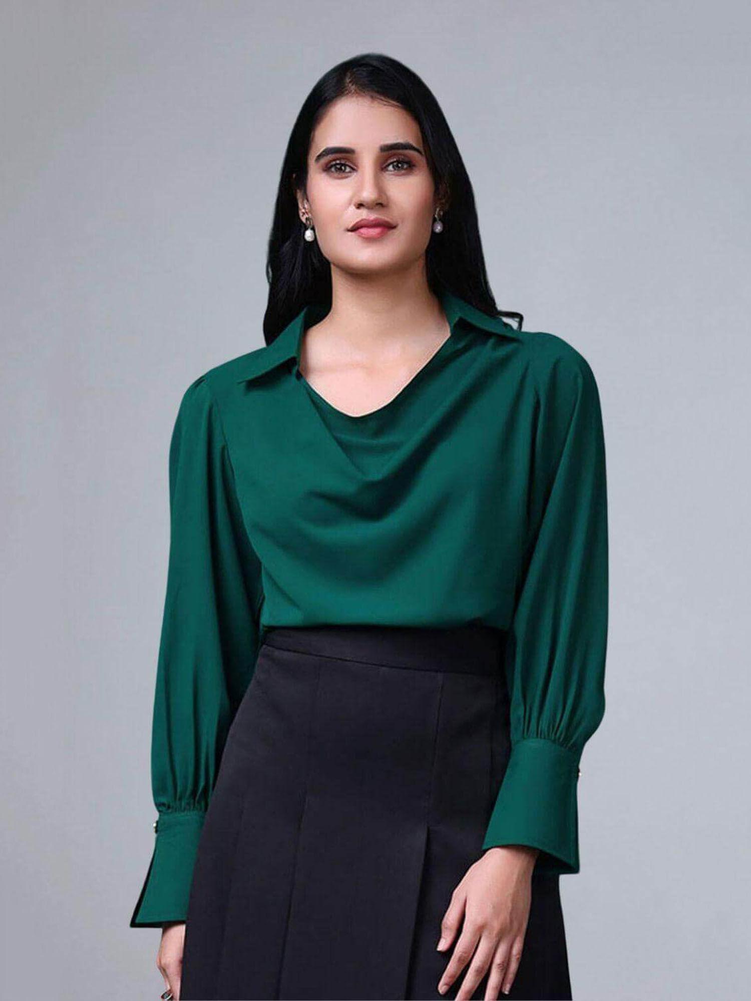 women green collared neck top