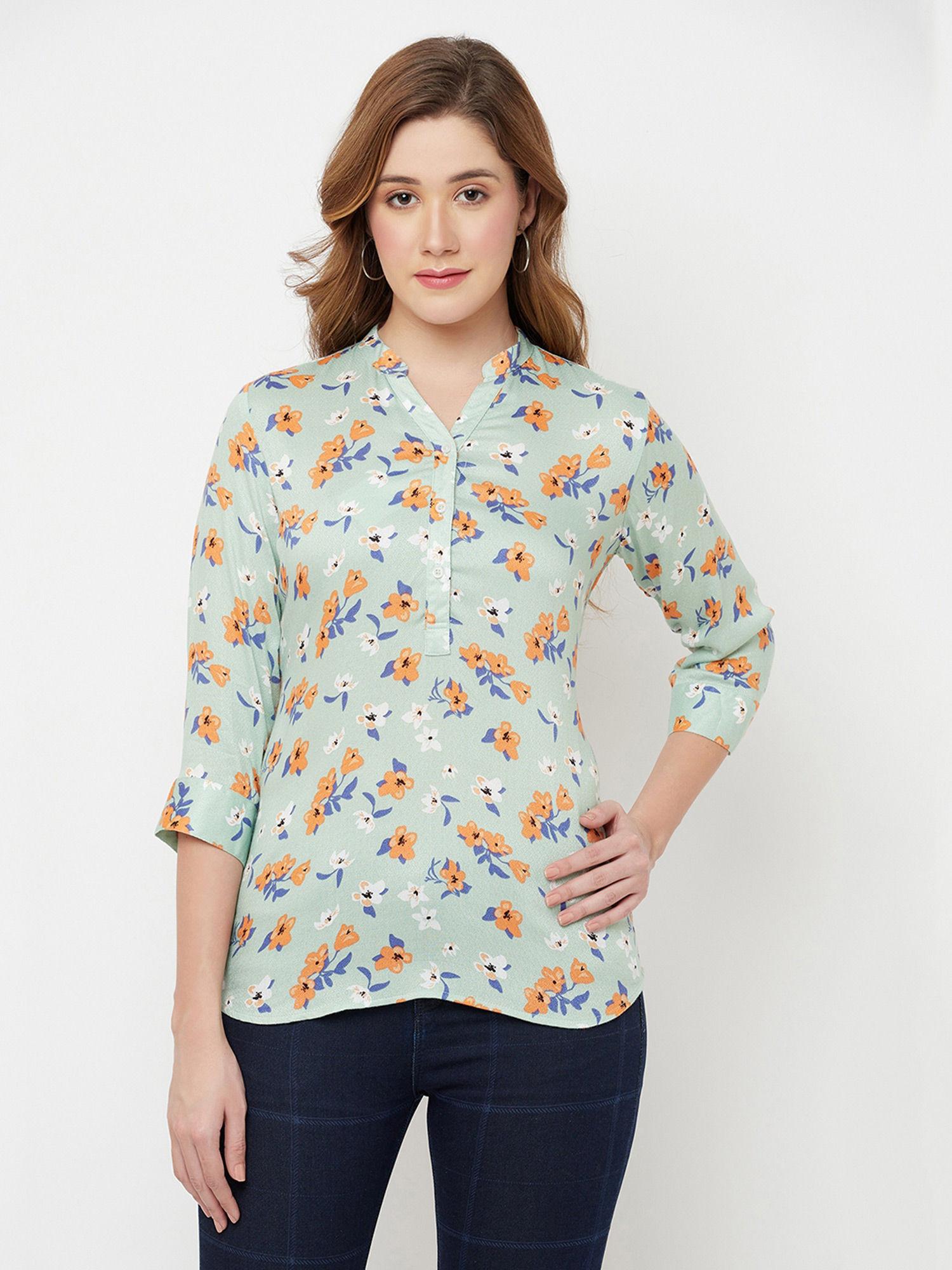 women green floral top