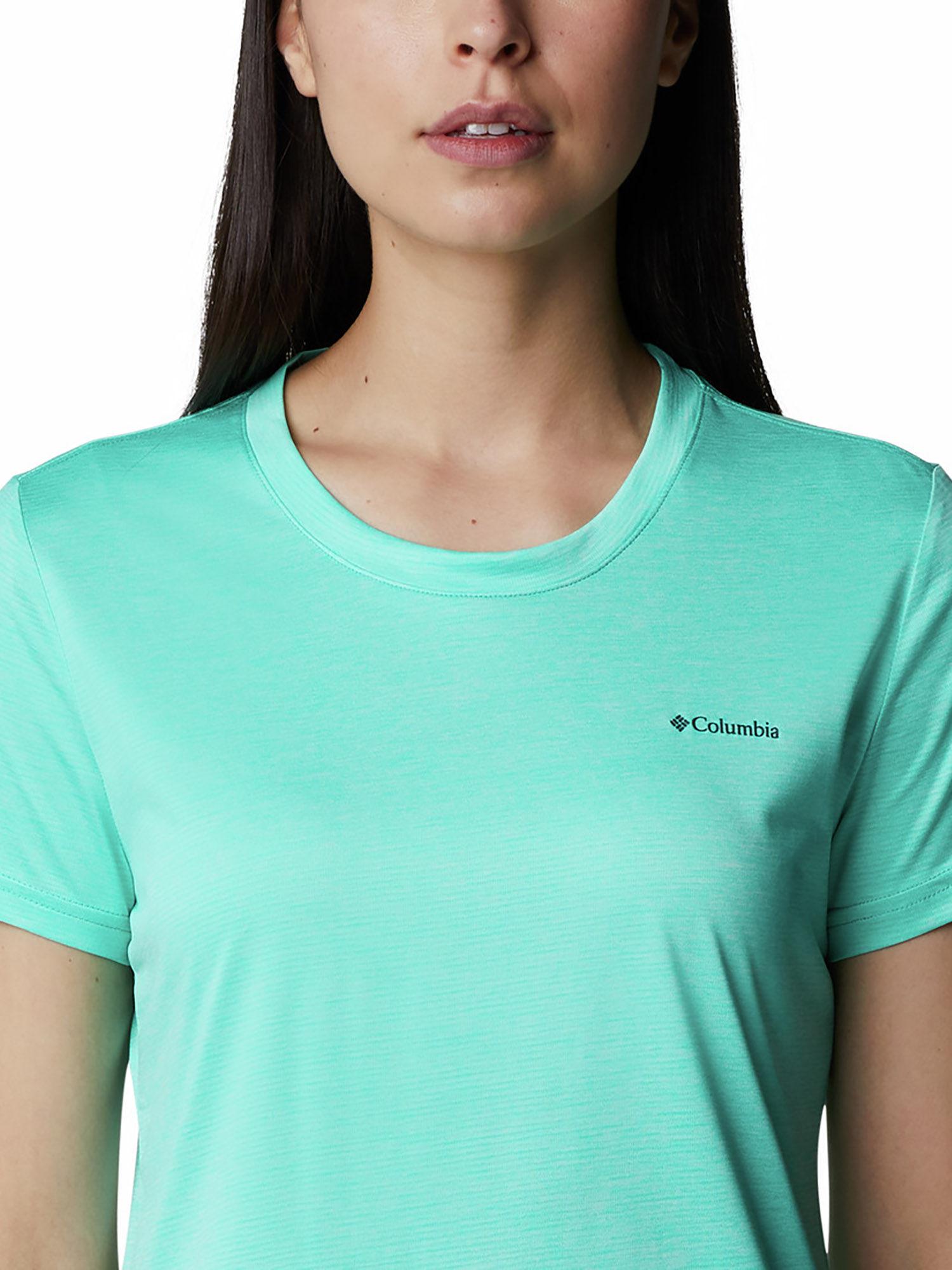 women green hike short sleeve crew t-shirt