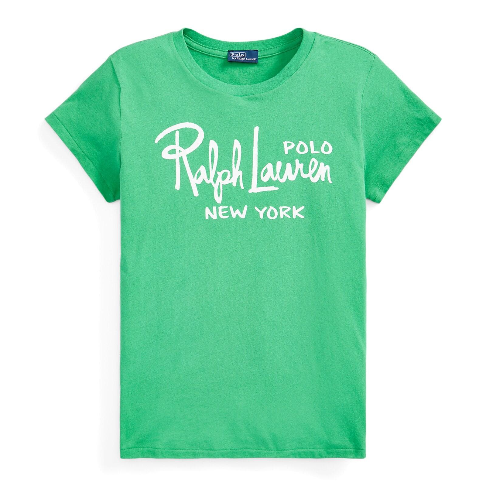 women green logo cotton jersey t-shirt