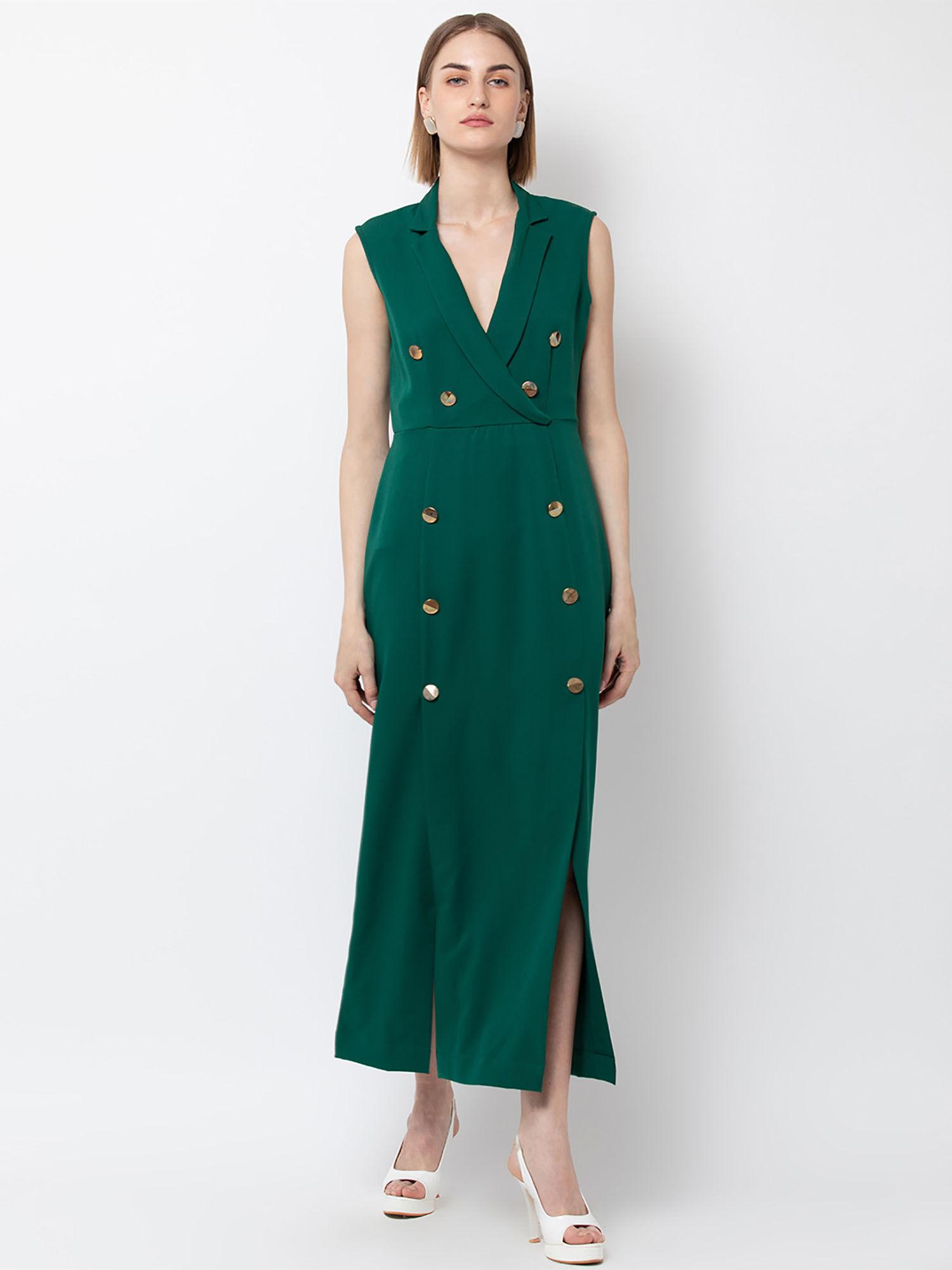 women green maxi dress