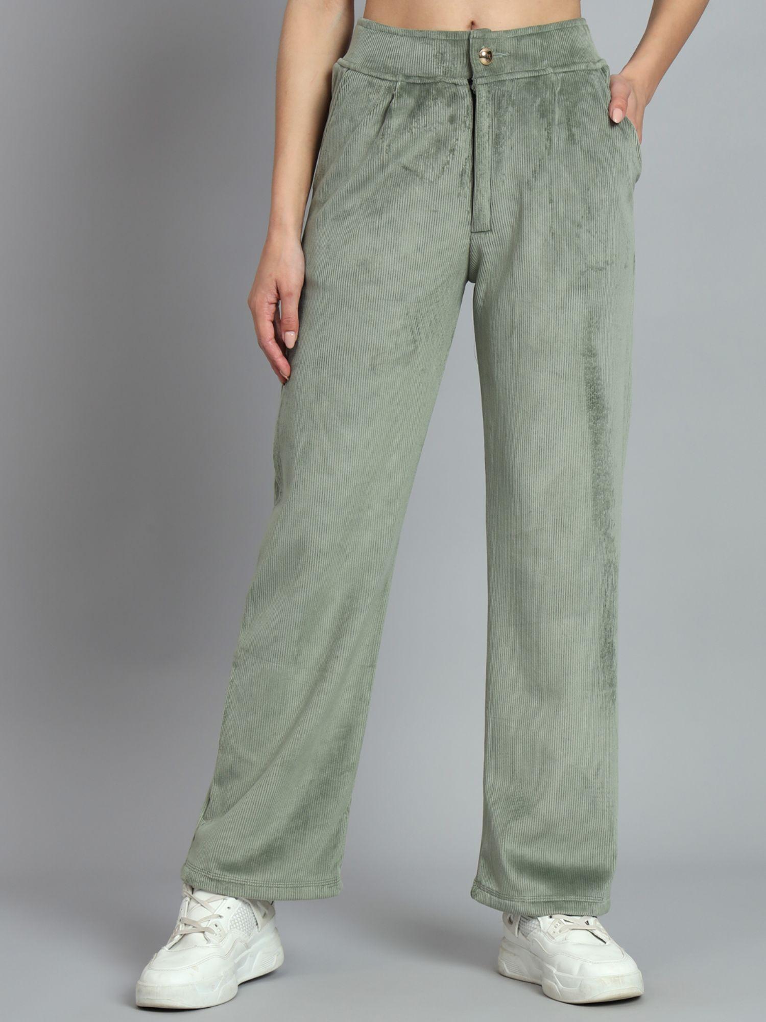 women green pista trouser