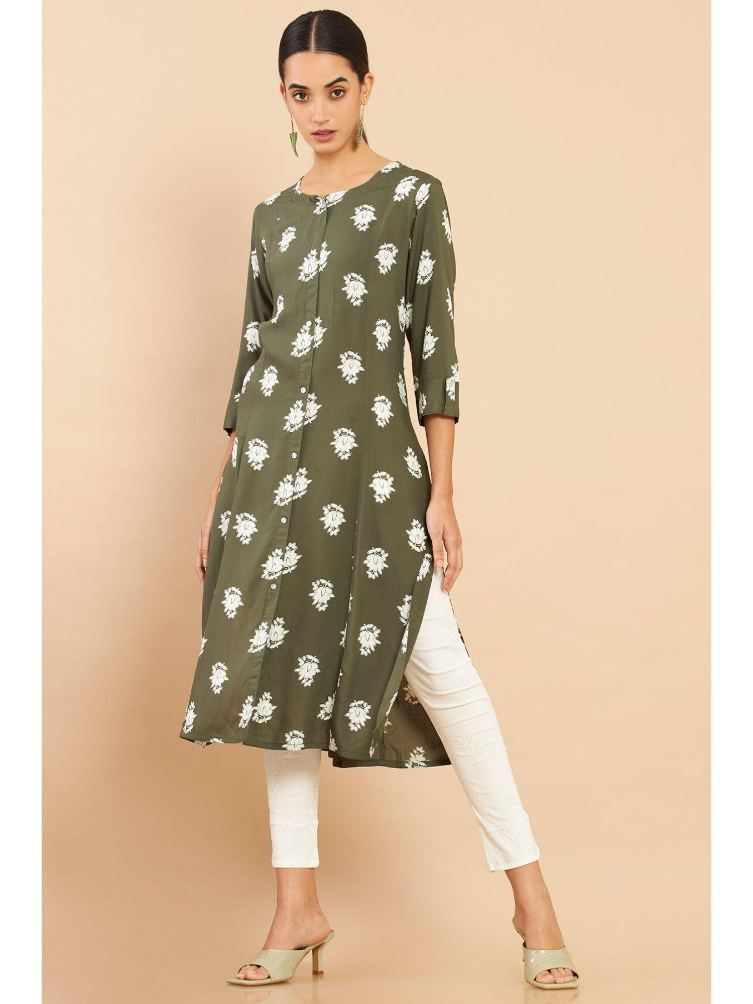 women green printed kurta