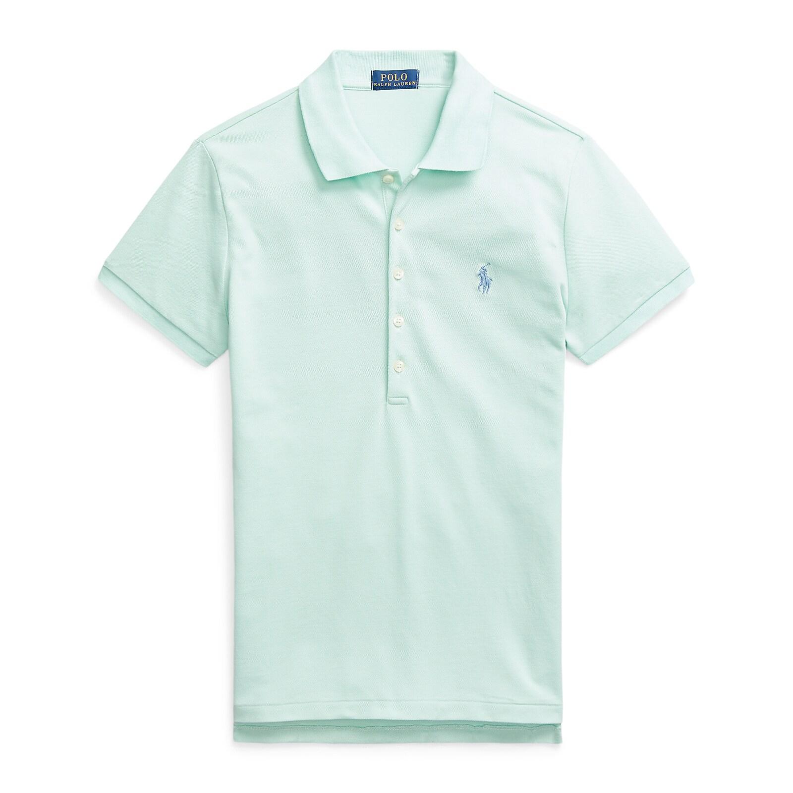 women green slim fit stretch polo