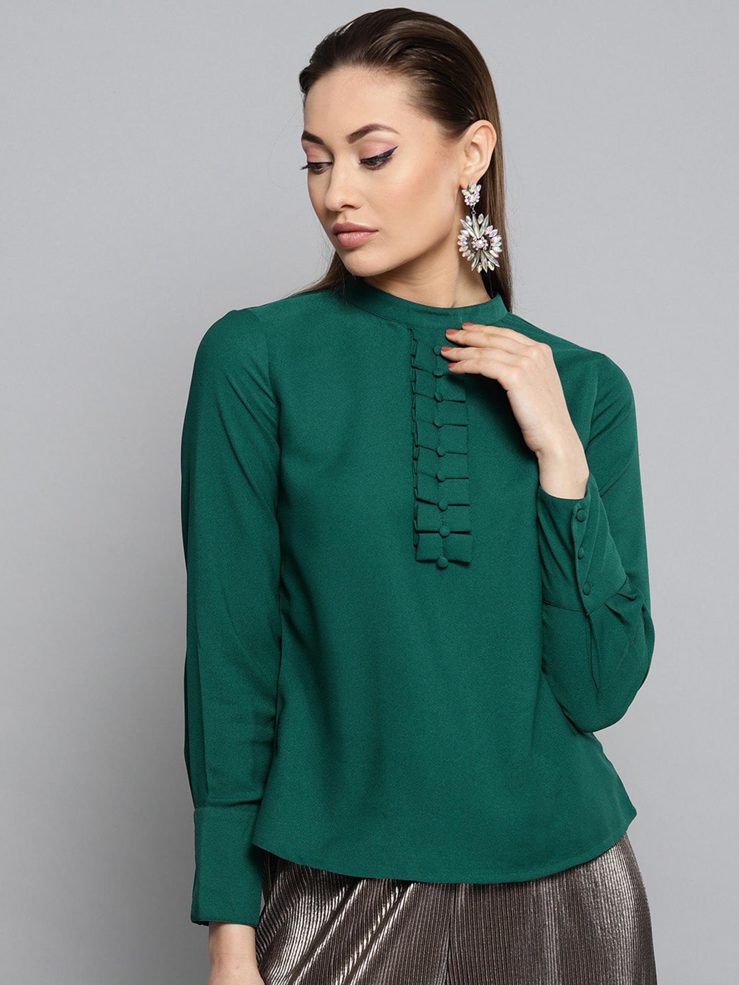 women green solid top