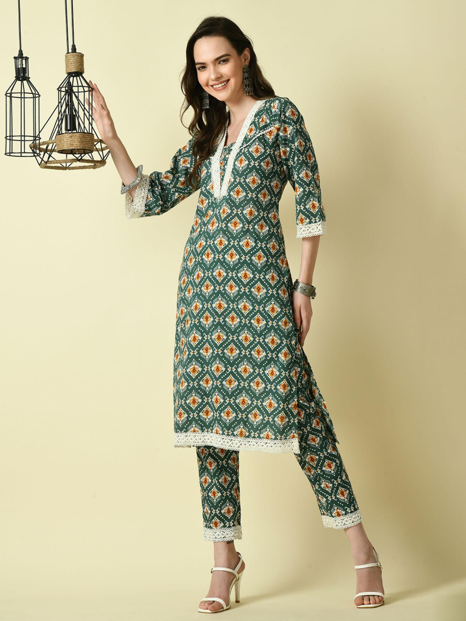 women green straight printed kurta