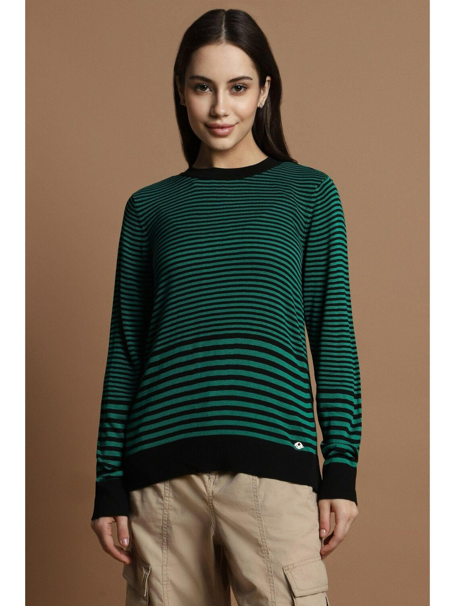 women green stripe casual top