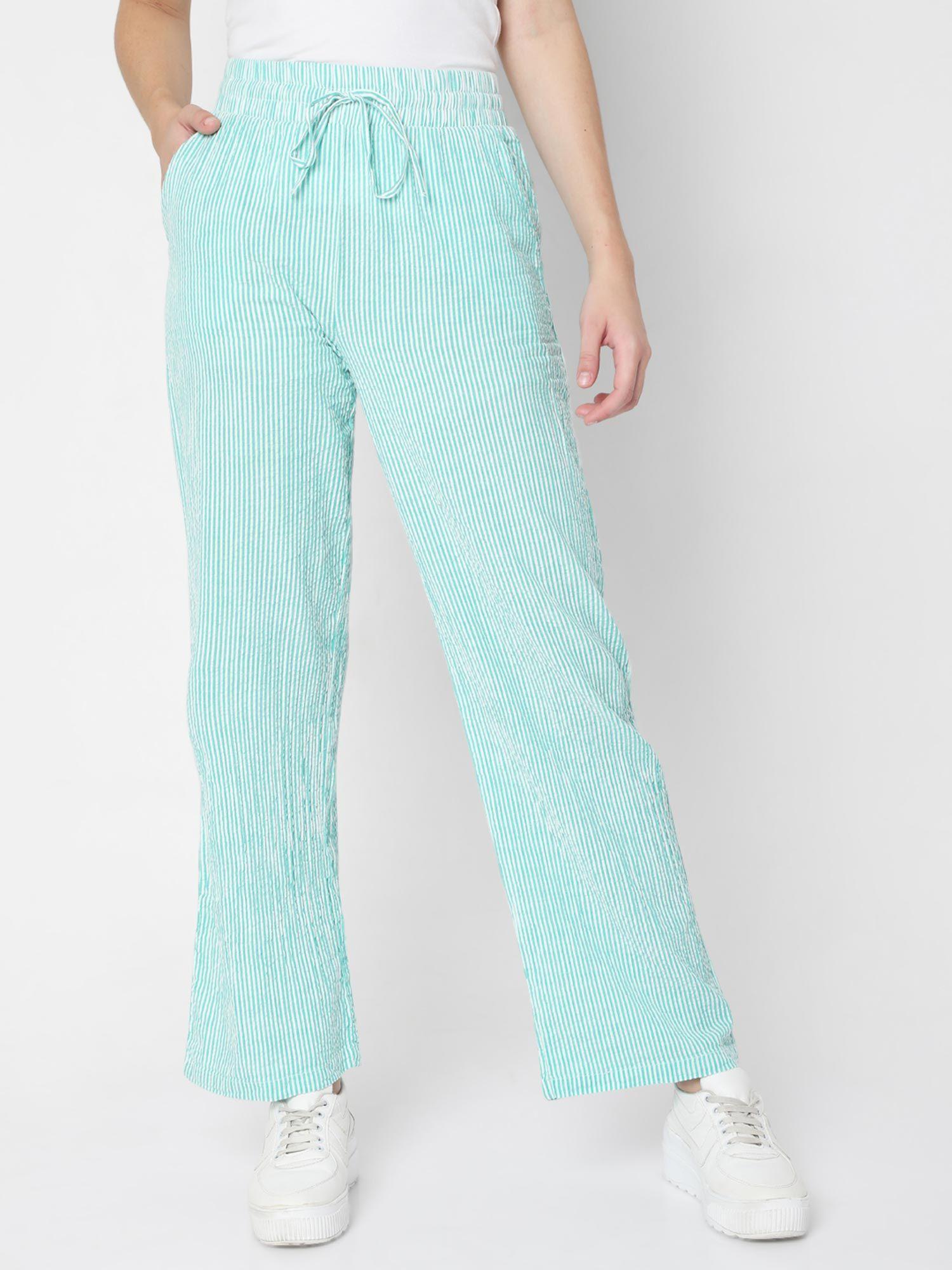 women green stripes casual pants