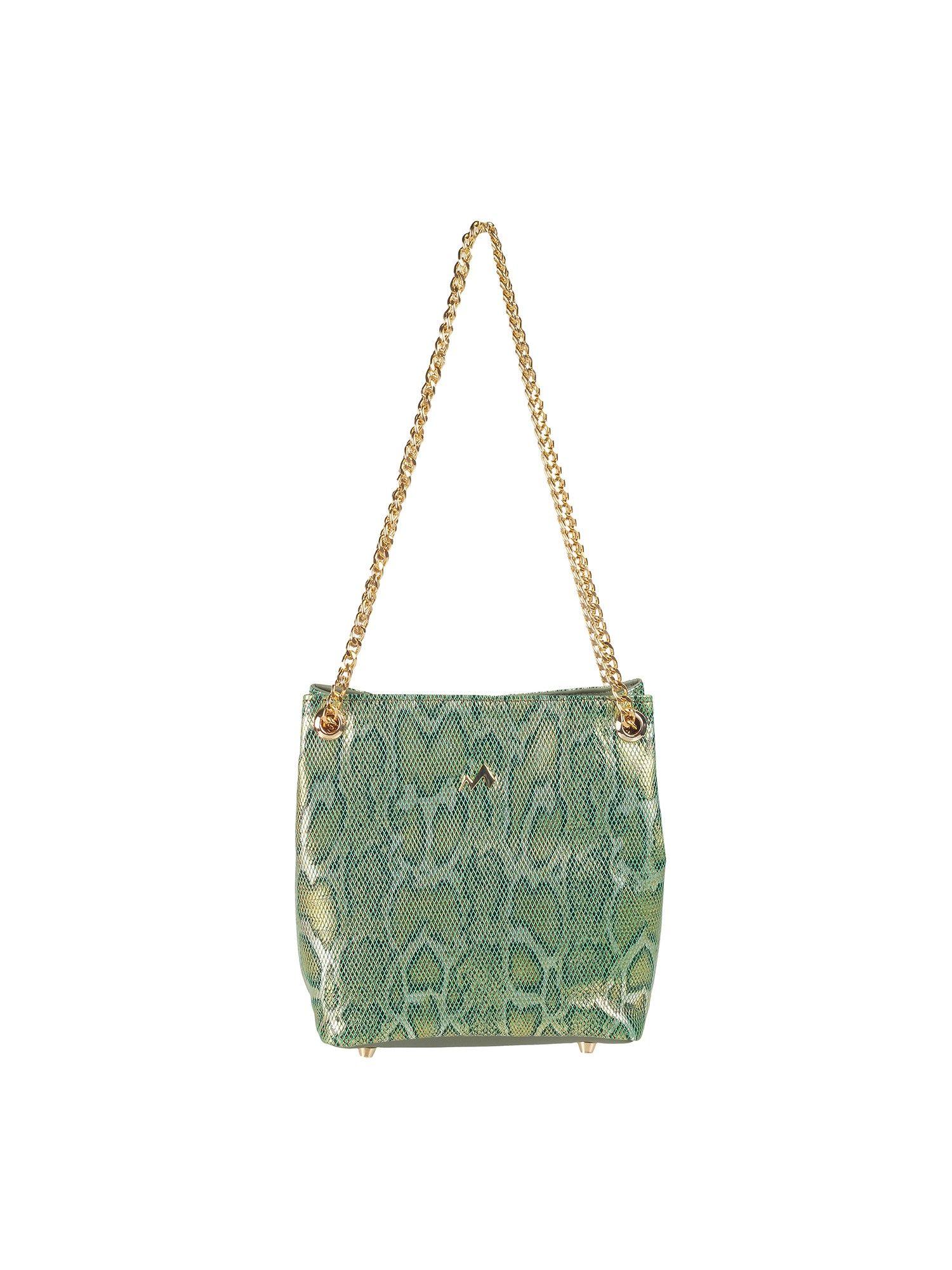 women green synthetic handbag