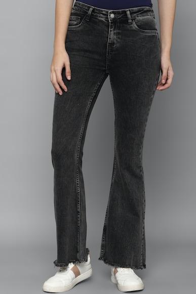 women grey regular fit dark wash jeans