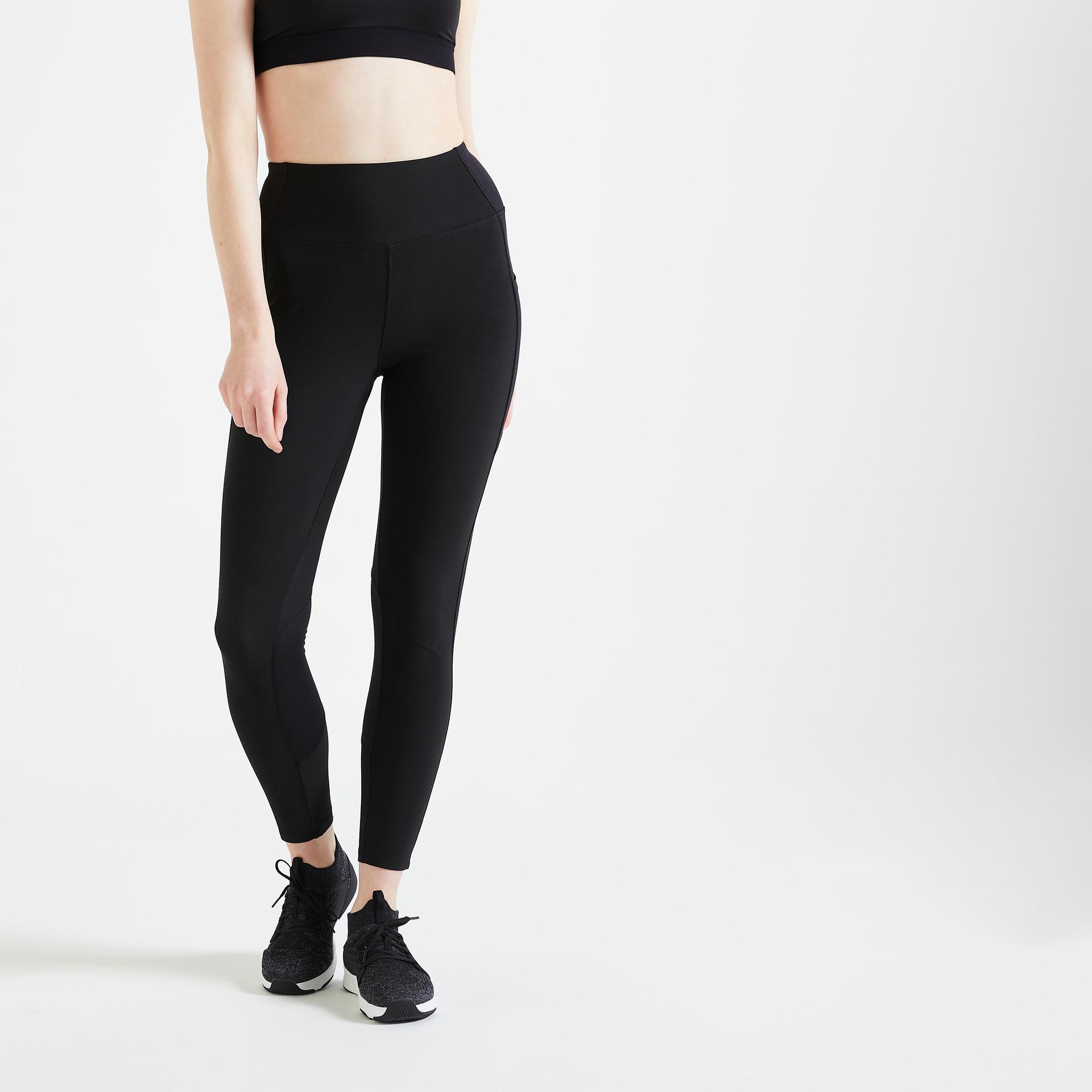 women gym leggings polyester high waist fti100 black