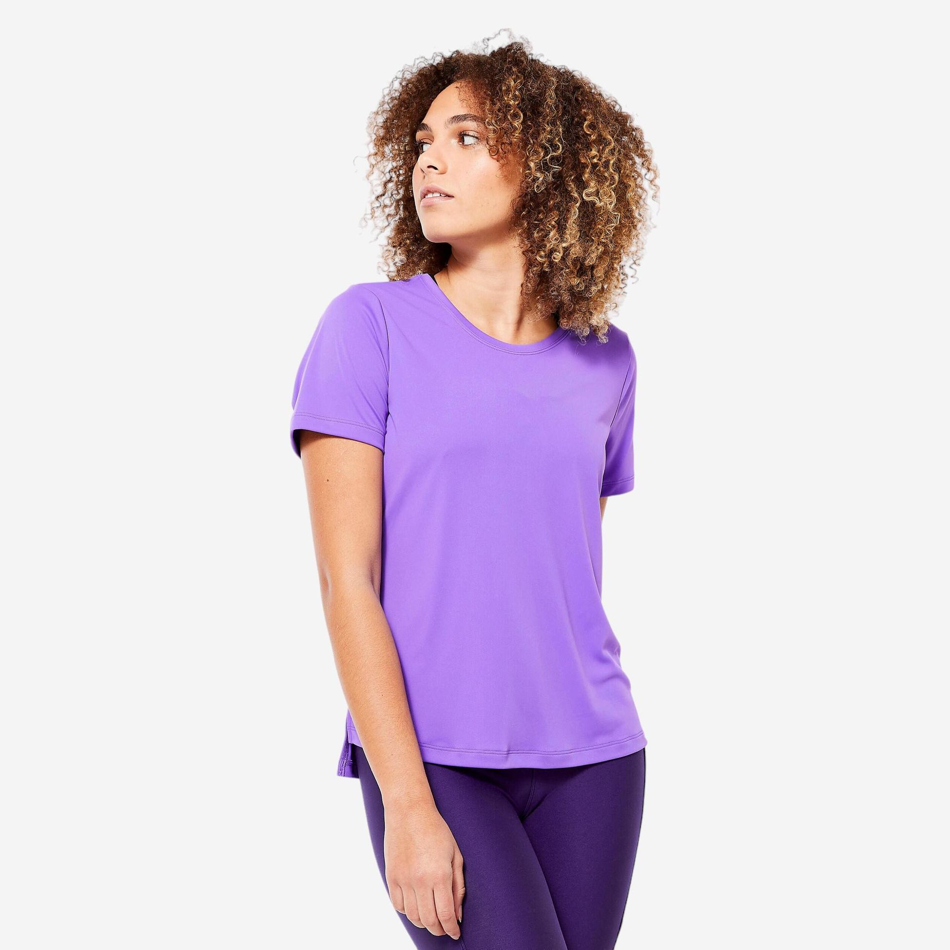 women gym sports t-shirt - purple