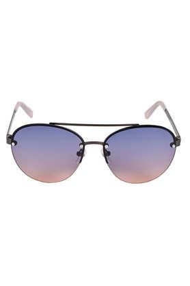 women half rim 100% uv protection (uv 400) aviator sunglasses - kc1419 57 08w