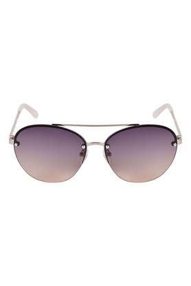 women half rim 100% uv protection (uv 400) aviator sunglasses - kc1419 57 10b