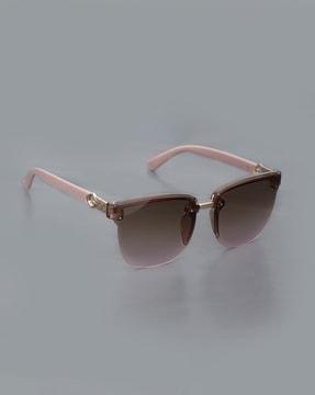 women half rim square sunglasses - a3074-light brown