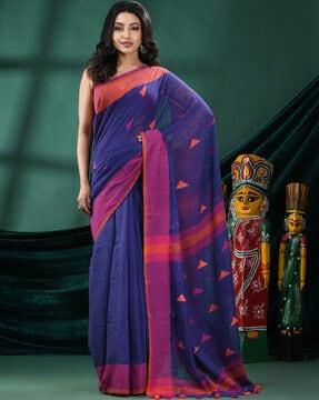 women handloom saree with tassels