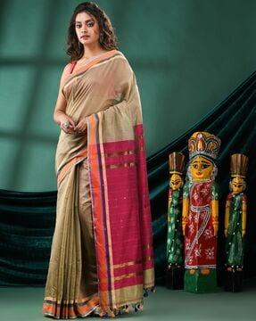 women handloom saree with tassels