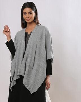 women heathered front-open shrug