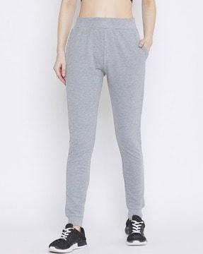 women heathered joggers with insert pockets