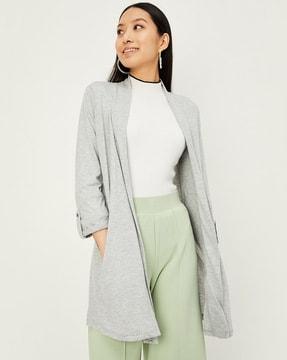 women heathered regular fit shrug