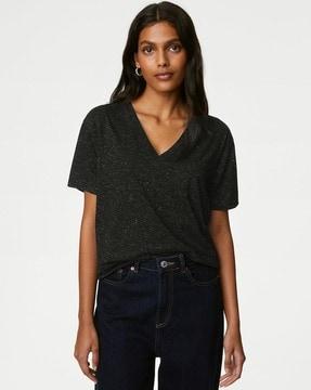 women heathered regular fit top