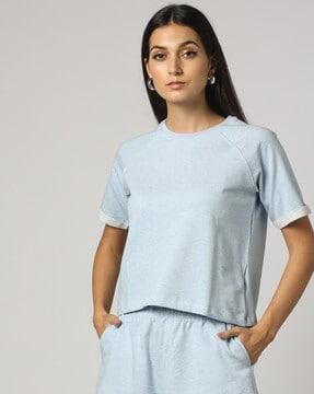 women heathered round-neck t-shirt