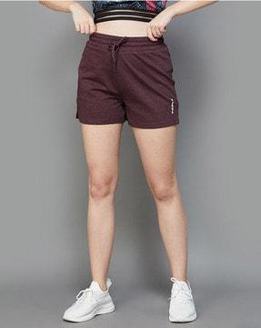 women heathered shorts with insert pockets