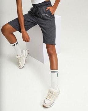 women heathered shorts with insert pockets