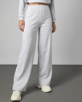 women heathered straight track pants