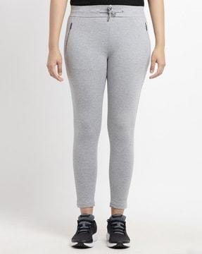 women heathered straight track pants