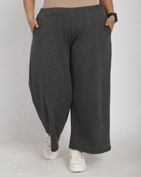 women heathered straight track pants