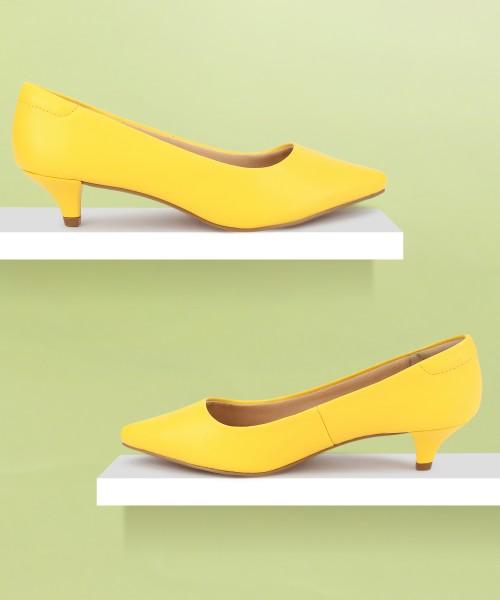 women heels sandal  (yellow , 4)