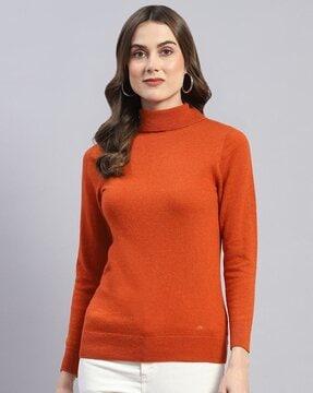 women high-neck pullover