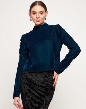 women high-neck regular fit top