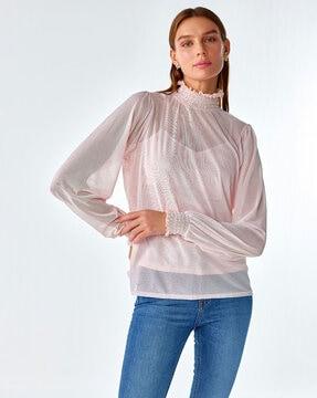 women high-neck top