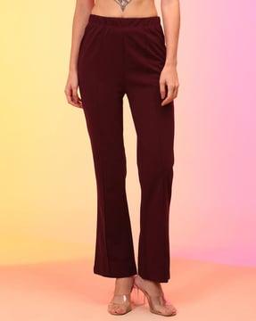 women high-rise boot fit trousers