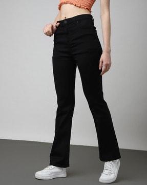 women high-rise bootcut jeans