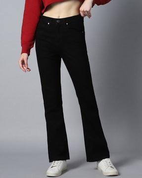 women high-rise bootcut jeans